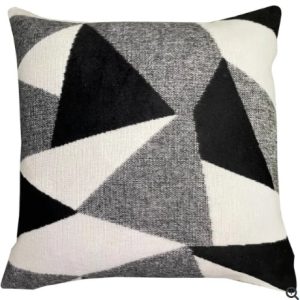 Mono Knitted Triangle Cushion