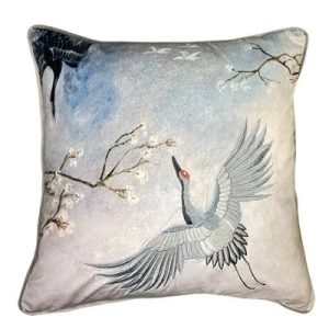 Haru Heron Print Cushion