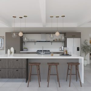 CROWN UNO Mocha & TEXTURA Grey Oak